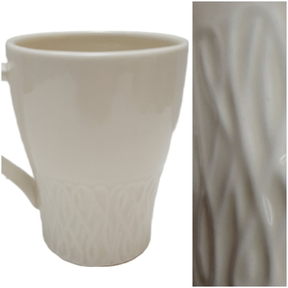 🍒 STARBUCKS by Design House STOCKHOLM 2008 12oz Ivory White Mug Coffee Cup